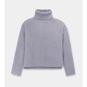UGG Sweater Medium Ylonda Turtleneck Lavender Pastel Chunky Knit Stretch Lounge